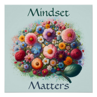 Mindset-Materie Inspiration für psychische Gesundh Poster