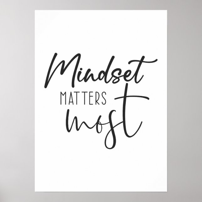 Mindset Matters Most - Hustle Success Motivierend Poster (Vorne)