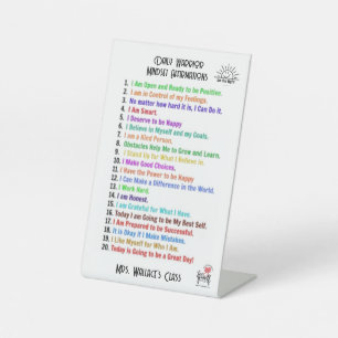 MINDSET-UNTERZEICHNUNG SOCKELSCHILD