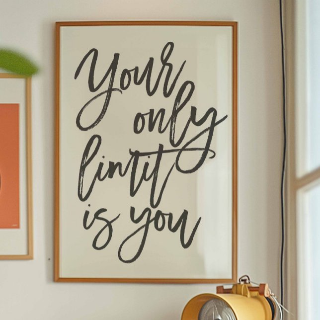 Mindset-Zitat Minimalistisch modern Schwarz/Weiß Poster (Von Creator hochgeladen)