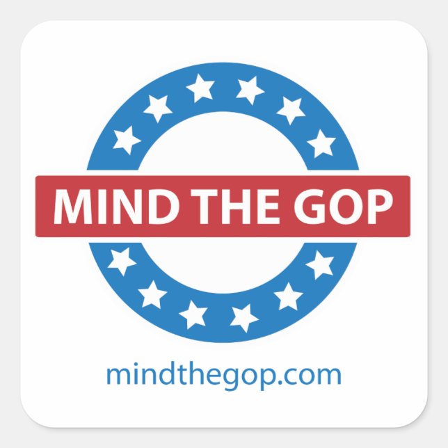 MindtheGOP.com Square Stickers (Vorderseite)
