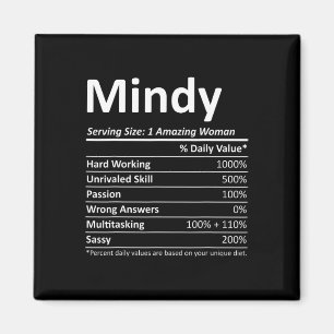 Mindy Nutrition Personalisiert Name Funny Christma Magnet