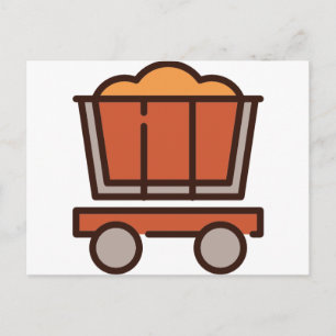 Mine Cart Postkarte