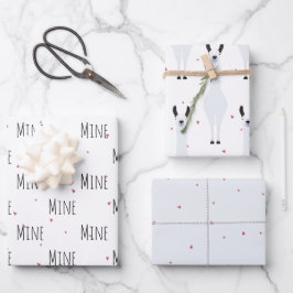 "Mine Mine Mine" Crazy Niedlich Llama Liebe Geschenkpapier Set
