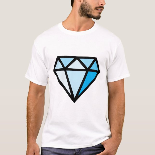 Minecraft Diamond Sticker T-Shirt (Vorderseite)