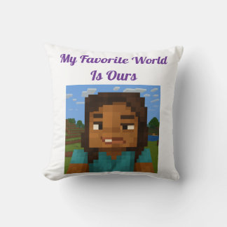 Minecraft-Inspired Gamer Pillow | Pixel Art Couple Kissen