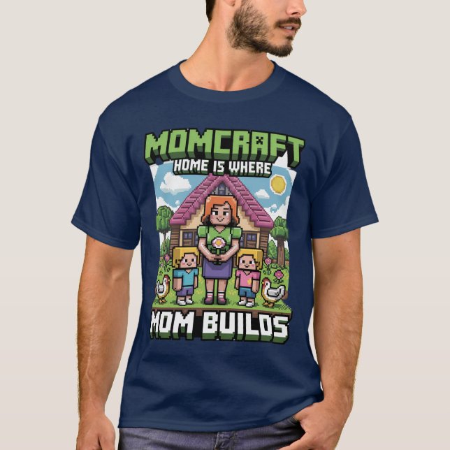 Minecraft Mama, glücklicher Muttertag Mädchen T-Shirt (Vorderseite)