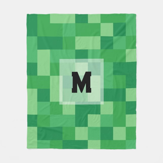 Minecraft Monogram Fleece Blanket (Vorderseite)