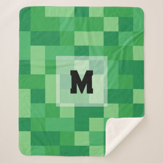 Minecraft Monogram Sherpa Blanket Sherpadecke