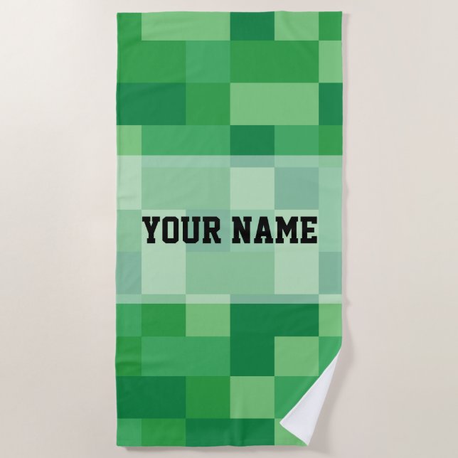 Minecraft Personalized Beach Towel Strandtuch (Vorderseite)