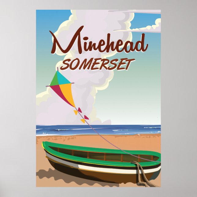 Minehead Somerset Vintage Reiseplakat Poster (Vorne)