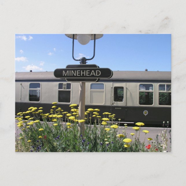Minehead Station, Somerset Postkarte (Vorderseite)