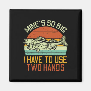 Minen so groß, dass ich 2 Hände Fisch Fisch Funny Magnet