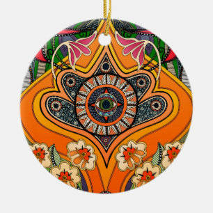 Minengrün Keramik Ornament