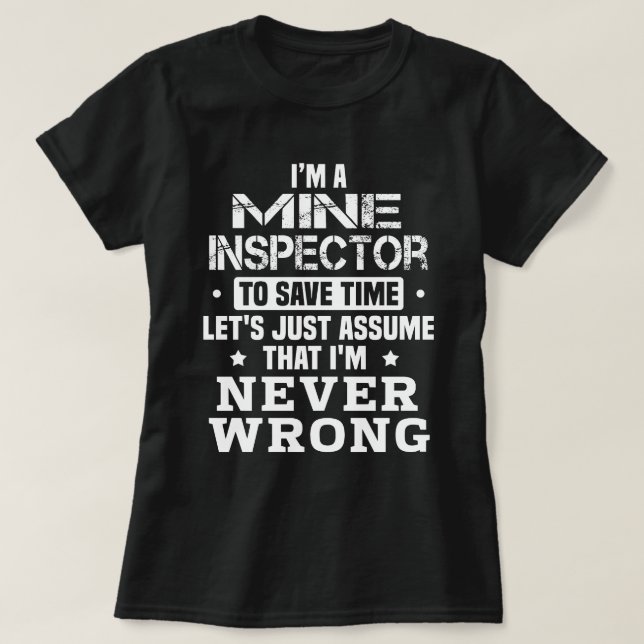 Mineninspektor T-Shirt (Design vorne)