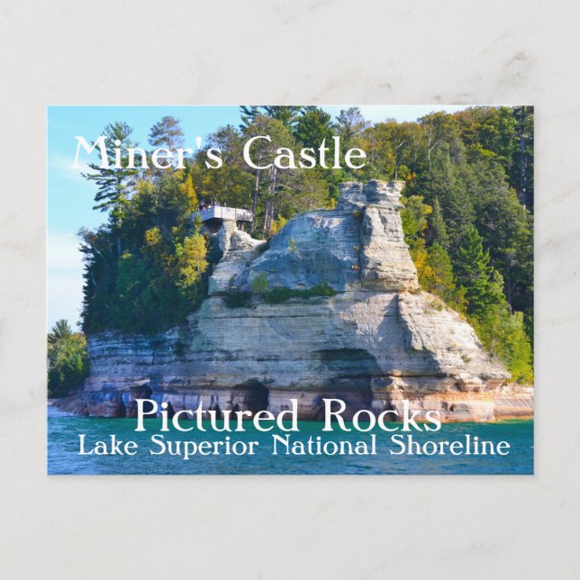 Miner Castle Pictured Rocks Postcard Postkarte (Vorderseite)