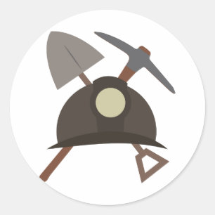 Miner Gear Runder Aufkleber