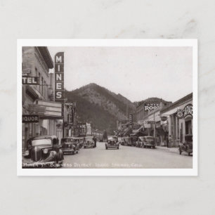 Miner St., Idaho Springs, Colorado Vintag Postkarte