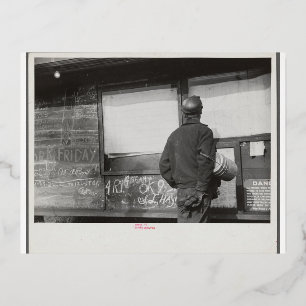 Miner Vintages Foto Folien Feiertagspostkarte