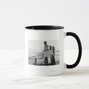 Miner Washing Gold in Alaska Fotografie Tasse