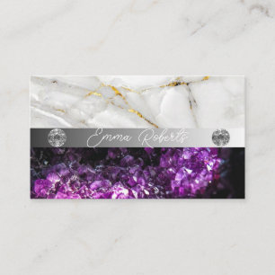 Mineral Amethyst Crystal Quarz Texture Business C Visitenkarte
