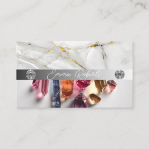 Mineral Amethyst Crystal Quarz Texture Business Visitenkarte