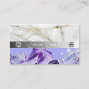 Mineral Amethyst Kristall Quarz Textur Business C Visitenkarte