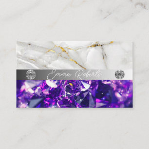 Mineral Amethyst Kristall Quarz Textur Business C Visitenkarte