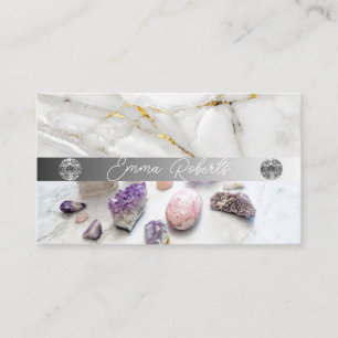 Mineral Amethyst Kristall Quarz Textur  Visitenkarte