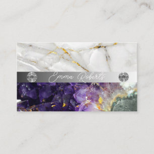 Mineral Amethyst Kristall Quarz Textur Visitenkarte