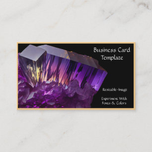 Mineral Crystal Energy Amethyst Business Card Visitenkarte
