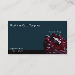 Mineral Crystal Energy Ruby Business Card Visitenkarte