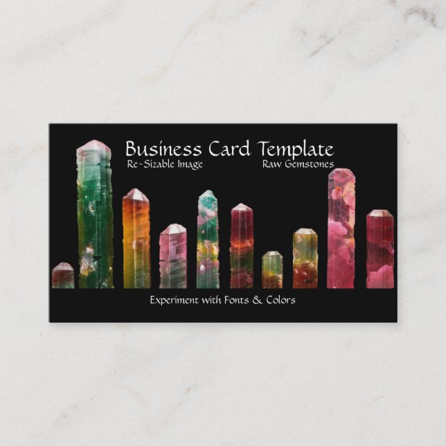 Mineral Raw Crystal Business Card Visitenkarte (Vorderseite)