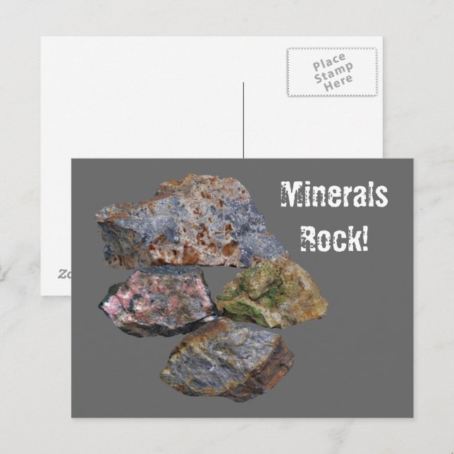 Mineral Rock Collectors Funny Postkarte (Vorne/Hinten)