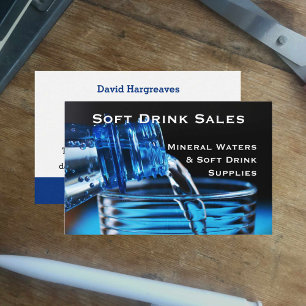 Mineral Water & Drinks Business Card. Visitenkarte