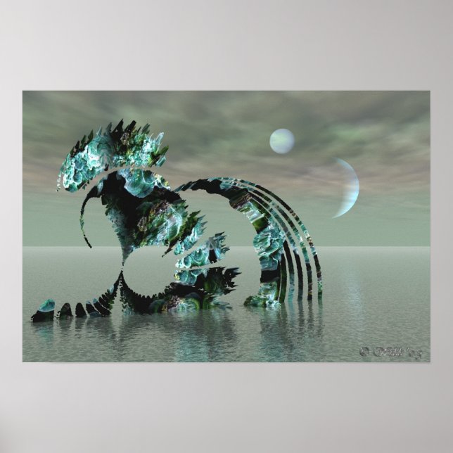 Mineralbucht: versteinertes Artefakt aus Qaqiz Poster (Vorne)