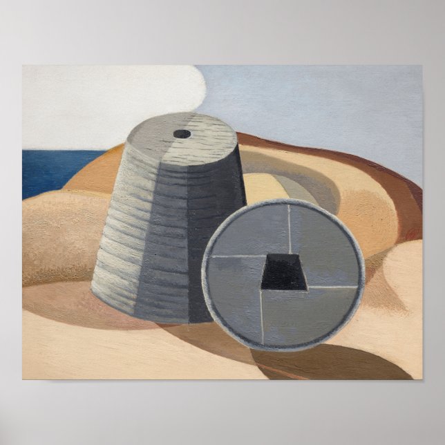 Minerale Objekte (1935) von Paul Nash Poster (Vorne)