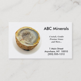 Mineralgeschäfts-Visitenkarte Visitenkarte