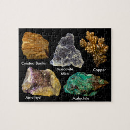 Mineralien - Baritmika Kupfer Amethyst Malachit Puzzle