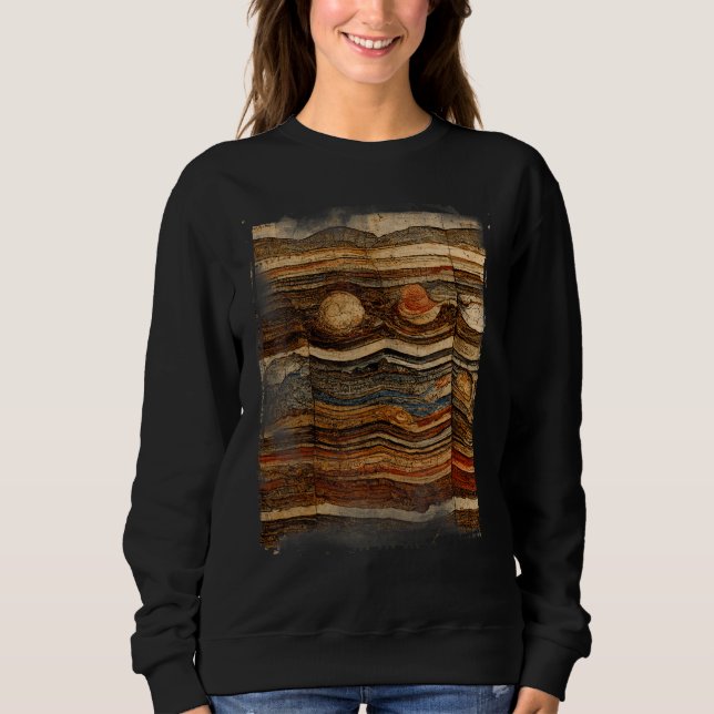 Minerals Gems and Crystals Rock Collecting Geology Sweatshirt (Vorderseite)