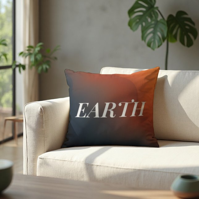 Mineralvene - Bio Erdung Kissen (Earthy Gradient Pillow. Modern refined comfort with organic slate blue & terracotta tones.)