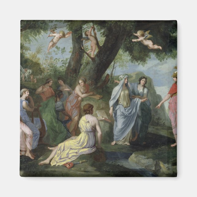 Minerva mit den Musen Magnet (Vorne)