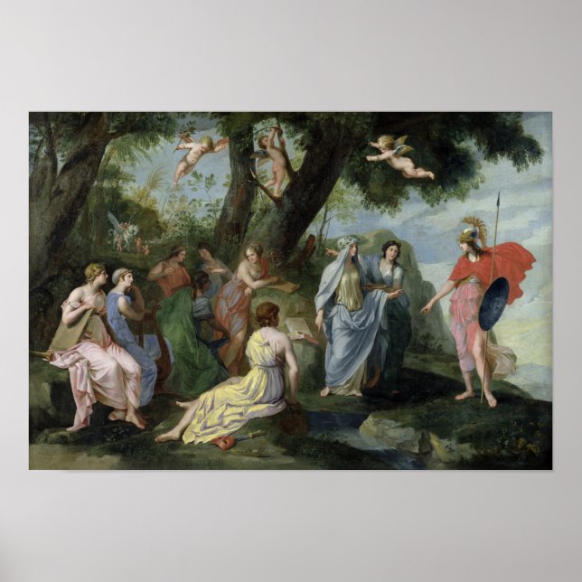 Minerva mit den Musen Poster (Vorne)