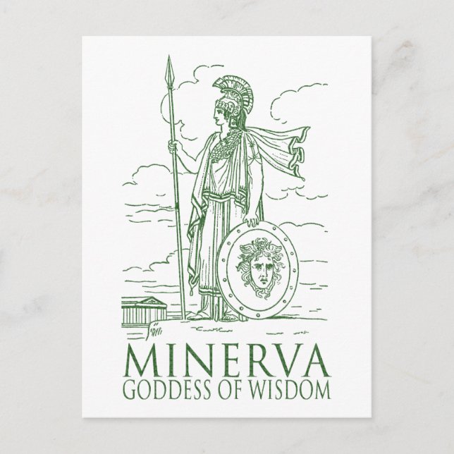 Minerva Postkarte (Vorderseite)