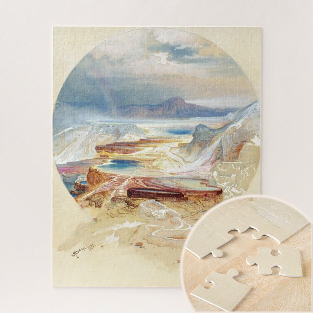 Minerva Terrace, Yellowstone von Thomas Moran Puzzle (Von Creator hochgeladen)