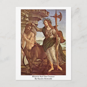 Minerva und Centaur von Sandro Botticelli Postkarte