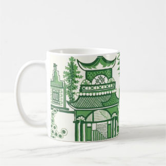 MIng Dynasty Jade Green Pagoda Chinoiserie Kaffeetasse