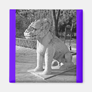 Ming Tombs Dragon B&W Magnet