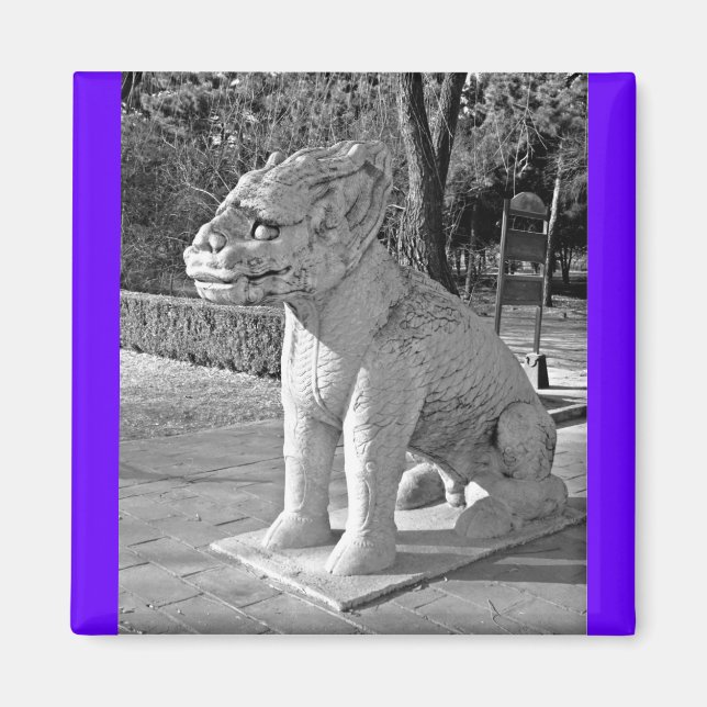 Ming Tombs Dragon B&W Magnet (Vorne)