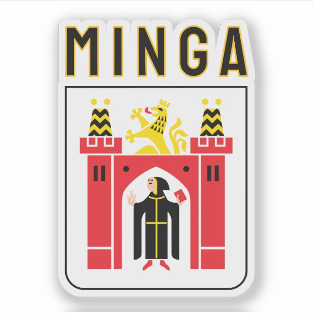 Minga coat of arms, Bavaria Aufkleber (Vorderseite)